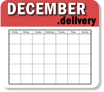 www.december.delivery, pre-ordered for delivery in December, a corporate monthly domain name for a global, corporate spreadsheet delivery schedule for sale via the NextWorkingDay™ portfolio